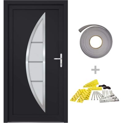 vidaXL Haustür Anthrazit 98x208 cm PVC - Haustür vidaXL Haustür Anthrazit 98x208 cm PVC - Haustür