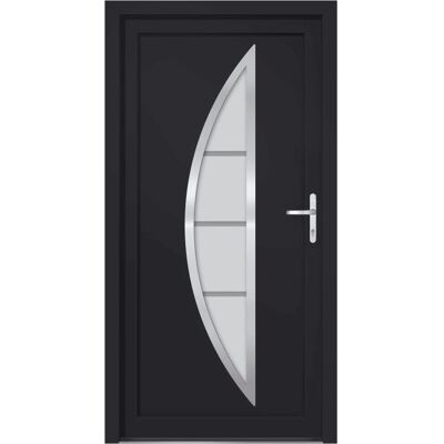 vidaXL Voordeur Antraciet 108x200 cm PVC - Voordeur vidaXL Voordeur Antraciet 108x200 cm PVC - Voordeur