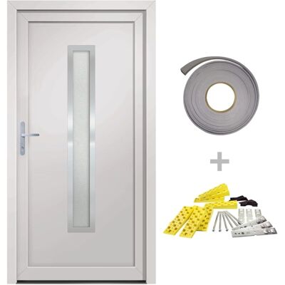 vidaXL Weiße Haustür 108x200cm PVC - Haustür vidaXL Weiße Haustür 108x200cm PVC - Haustür