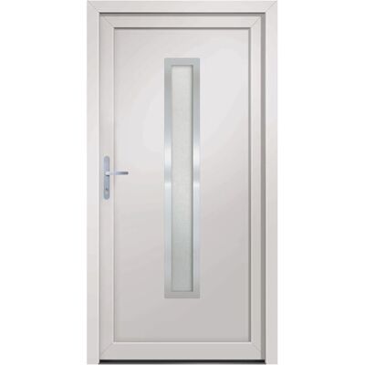 vidaXL Voordeur Wit 108x208 cm PVC - Voordeur vidaXL Voordeur Wit 108x208 cm PVC - Voordeur