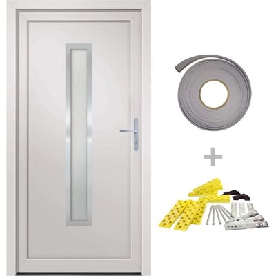 vidaXL Haustür Weiß 98x208 cm PVC - Haustür vidaXL Haustür Weiß 98x208 cm PVC - Haustür