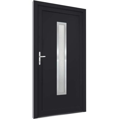 vidaXL Voordeur - Anthracite PVC 108x208cm vidaXL Voordeur - Anthracite PVC 108x208cm