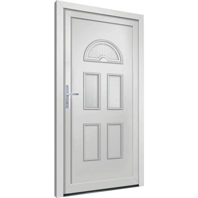 vidaXL Voordeur Wit 88x200 cm PVC - Voordeur vidaXL Voordeur Wit 88x200 cm PVC - Voordeur