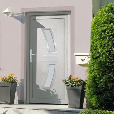 vidaXL Weiße Haustür 88x200 cm PVC - Haustür vidaXL Weiße Haustür 88x200 cm PVC - Haustür