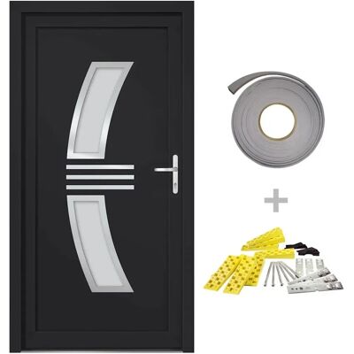 vidaXL Modell - Anthrazit Haustür - 88x200 cm PVC vidaXL Modell - Anthrazit Haustür - 88x200 cm PVC