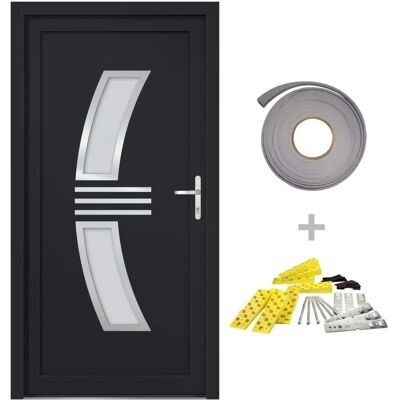 vidaXL Haustür Anthrazit 108x208 cm PVC - Haustür vidaXL Haustür Anthrazit 108x208 cm PVC - Haustür