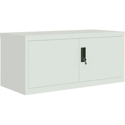 vidaXL Teräksinen arkistokaappi Vaaleanharmaa 90x40x40 cm Säilytys - Arkistokaappi vidaXL Teräksinen arkistokaappi Vaaleanharmaa 90x40x40 cm Säilytys - Arkistokaappi