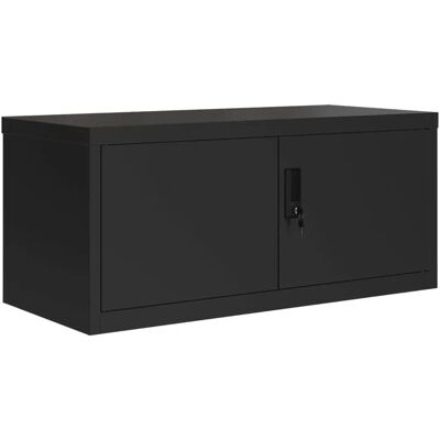 Archivador de acero negro vidaXL 90x40x40cm - Almacenamiento oficina Archivador de acero negro vidaXL 90x40x40cm - Almacenamiento oficina