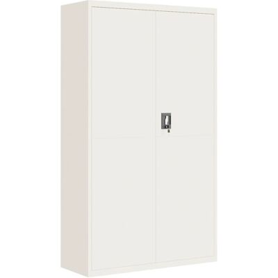 vidaXL Bestandkast met slot, kantooropslag, hangmap - Wit staal vidaXL Bestandkast met slot, kantooropslag, hangmap - Wit staal