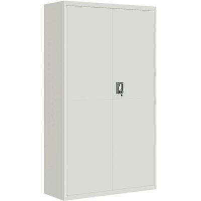 vidaXL Armario archivador de acero gris claro - Mueble de almacenamiento vidaXL Armario archivador de acero gris claro - Mueble de almacenamiento