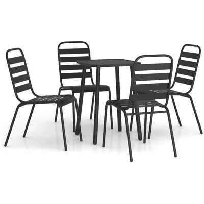 vidaXL Puutarhan ruokailusetti 50cm Teräs Antrasiitti - Puutarhan ruokailusetti vidaXL Puutarhan ruokailusetti 50cm Teräs Antrasiitti - Puutarhan ruokailusetti