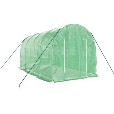 Serre vidaXL 4x2x2m avec cadre en acier - Vert Serre vidaXL 4x2x2m avec cadre en acier - Vert