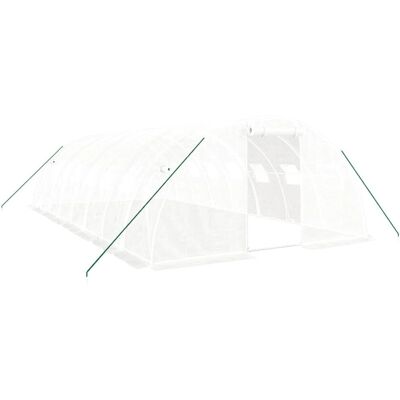 Szklarnia vidaXL 8x4x2 m Biały Stalowy Rami - Szklarnia Szklarnia vidaXL 8x4x2 m Biały Stalowy Rami - Szklarnia