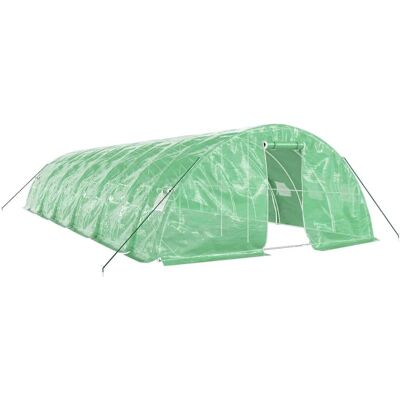 Serre vidaXL 60 m² 12x5x2.3 m avec cadre en acier Serre vidaXL 60 m² 12x5x2.3 m avec cadre en acier