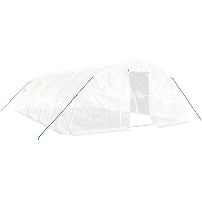 Serre vidaXL 8x5x2,3m Cadre en acier blanc Serre vidaXL 8x5x2,3m Cadre en acier blanc