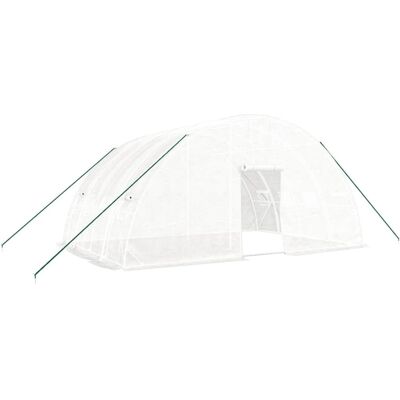 Serre vidaXL 6x4x2.85 m Cadre en acier blanc - Serre Serre vidaXL 6x4x2.85 m Cadre en acier blanc - Serre