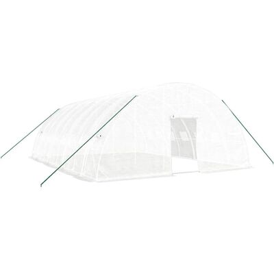 Serre en Steel Blanc 48 m² 8x6x2,85 m vidaXL - Serre Serre en Steel Blanc 48 m² 8x6x2,85 m vidaXL - Serre