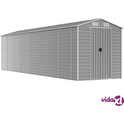 vidaXL Gartenschuppen Hellgrau 191x810x198 cm Verzinkter Stahl - Gartenschuppen vidaXL Gartenschuppen Hellgrau 191x810x198 cm Verzinkter Stahl - Gartenschuppen
