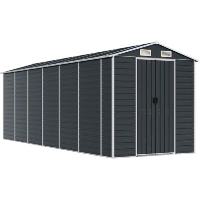 vidaXL Gartenschuppen Anthrazit 191x555x198 cm Verzinkter Stahl - Gartenschuppen vidaXL Gartenschuppen Anthrazit 191x555x198 cm Verzinkter Stahl - Gartenschuppen