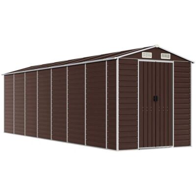 vidaXL Gartenhaus Braun 191x640x198 cm Verzinkter Stahl - Gartenhaus vidaXL Gartenhaus Braun 191x640x198 cm Verzinkter Stahl - Gartenhaus