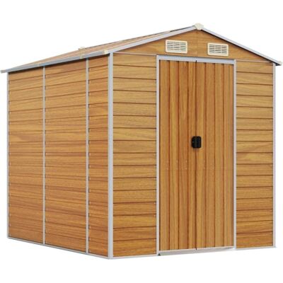 vidaXL Tuinhuis Lichtbruin 191x215x198 cm Gegalvaniseerd Staal - Tuinhuis vidaXL Tuinhuis Lichtbruin 191x215x198 cm Gegalvaniseerd Staal - Tuinhuis
