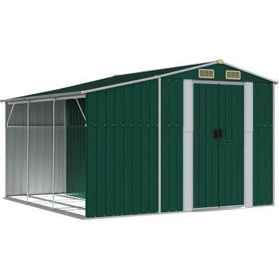 vidaXL Gartenschuppen Grün 277x279x179 cm Verzinkter Stahl - Gartenschuppen vidaXL Gartenschuppen Grün 277x279x179 cm Verzinkter Stahl - Gartenschuppen