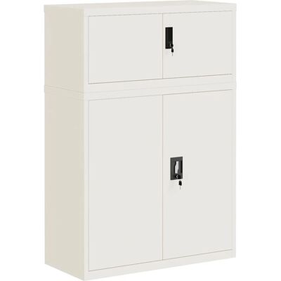 Armoire archivador blanc vidaXL - Rangement de bureau - 90x40x130 cm Armoire archivador blanc vidaXL - Rangement de bureau - 90x40x130 cm