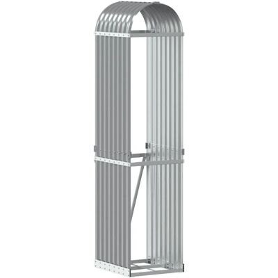 vidaXL Firewood Shelter - Firewood Storage - Galvanised Steel vidaXL Firewood Shelter - Firewood Storage - Galvanised Steel
