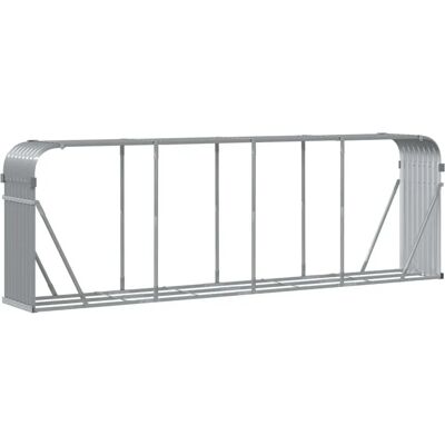 vidaXL Polttopuuteline Vaaleanharmaa 300x45x100 cm Galvanoitu Teräs - Polttopuun säilytys vidaXL Polttopuuteline Vaaleanharmaa 300x45x100 cm Galvanoitu Teräs - Polttopuun säilytys