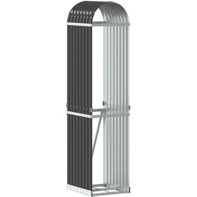 vidaXL Holzlager Unterstand - Verzinkter Stahl - 40x45x170 cm vidaXL Holzlager Unterstand - Verzinkter Stahl - 40x45x170 cm