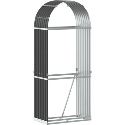 vidaXL Holzlager Anthrazit - Stahl - 80x45x190 cm vidaXL Holzlager Anthrazit - Stahl - 80x45x190 cm