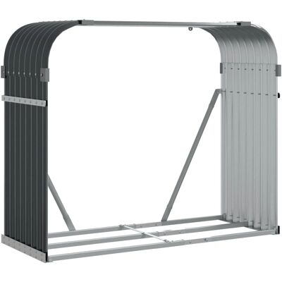 vidaXL Refugio para leña - Acero galvanizado - 120x45x100 cm vidaXL Refugio para leña - Acero galvanizado - 120x45x100 cm