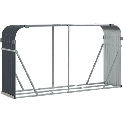 vidaXL Holzhalter 180x45x100 cm Stahl Anthrazit vidaXL Holzhalter 180x45x100 cm Stahl Anthrazit