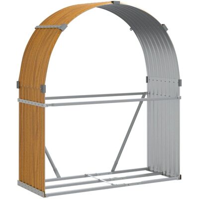 vidaXL Feuerholzschuppen verzinkter Stahl 120 x 45 x 140 cm vidaXL Feuerholzschuppen verzinkter Stahl 120 x 45 x 140 cm