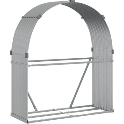 vidaXL Brennholzunterstand - 120x45x140 cm - Verzinkt Stahl vidaXL Brennholzunterstand - 120x45x140 cm - Verzinkt Stahl
