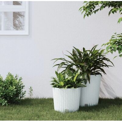 vidaXL Weiße Hochbeet mit Herausnehmbarer Inneneinlage - Gartendekor vidaXL Weiße Hochbeet mit Herausnehmbarer Inneneinlage - Gartendekor