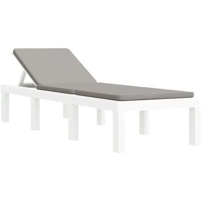 VidaXL Gartenmöbel-Set - Weiß, 195cm Sonnenliege VidaXL Gartenmöbel-Set - Weiß, 195cm Sonnenliege