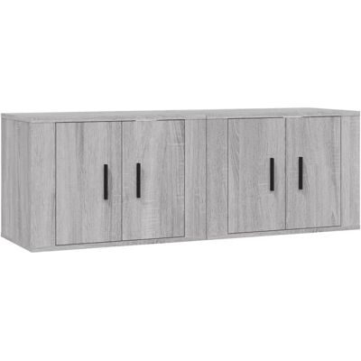 vidaXL 3188340 Meuble TV Mural Gris Sonoma - Meuble TV - Publicité vidaXL 3188340 Meuble TV Mural Gris Sonoma - Meuble TV - Publicité