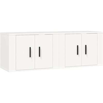 vidaXL Weißes Wand-TV-Schrank - TV-Möbel/Unterhaltungseinheit vidaXL Weißes Wand-TV-Schrank - TV-Möbel/Unterhaltungseinheit