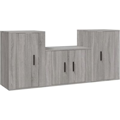 vidaXL 3188388 Graues Sonoma TV-Möbelset - TV-Schrank vidaXL 3188388 Graues Sonoma TV-Möbelset - TV-Schrank