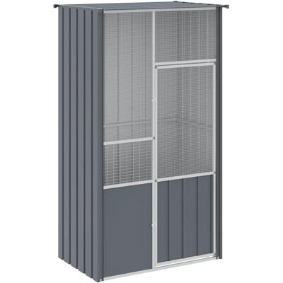 vidaXL Bird Cage - Galvanised Steel 115x78x200 cm - For Parrots & Birds vidaXL Bird Cage - Galvanised Steel 115x78x200 cm - For Parrots & Birds