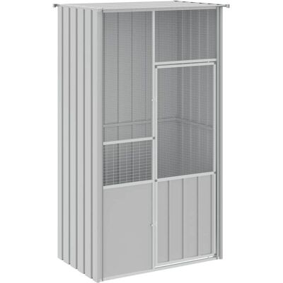 vidaXL Bird Cage - Galvanised Steel 115x78x200 cm - Bird Cage vidaXL Bird Cage - Galvanised Steel 115x78x200 cm - Bird Cage