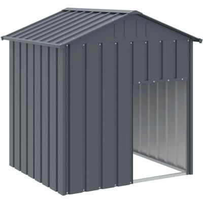 vidaXL Dog House with Roof - Durable Galvanized Steel, Anthracite - Dog Kennel vidaXL Dog House with Roof - Durable Galvanized Steel, Anthracite - Dog Kennel