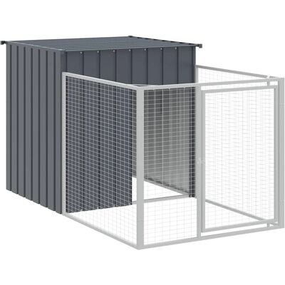 Budka dla psa vidaXL 110x201x110 cm - Kennel z wybiegem - Stal Budka dla psa vidaXL 110x201x110 cm - Kennel z wybiegem - Stal
