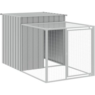 vidaXL Kyllingehus Lys Grå 110x201x110 cm Galvaniseret Stål - Kyllinghus vidaXL Kyllingehus Lys Grå 110x201x110 cm Galvaniseret Stål - Kyllinghus