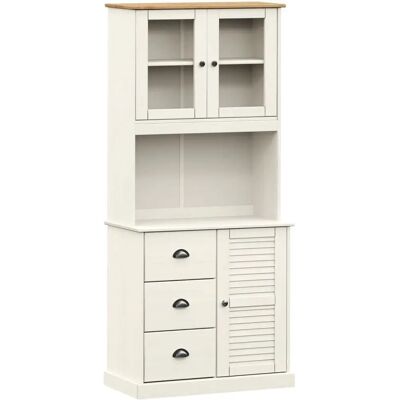 vidaXL VIGO Aparador Alto Blanco 78x40x175 cm - Mueble de Sala vidaXL VIGO Aparador Alto Blanco 78x40x175 cm - Mueble de Sala