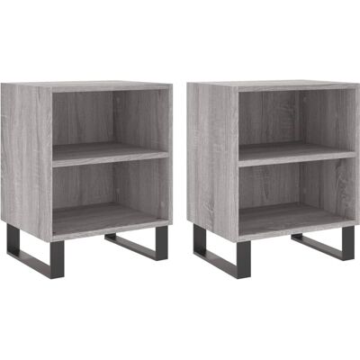 vidaXL Nachttisch - Holzwerkstoff - Grau Sonoma - Nachttisch vidaXL Nachttisch - Holzwerkstoff - Grau Sonoma - Nachttisch