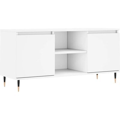vidaXL Weißer TV-Schrank 104x35x50 cm Engineered Wood - TV Schrank vidaXL Weißer TV-Schrank 104x35x50 cm Engineered Wood - TV Schrank