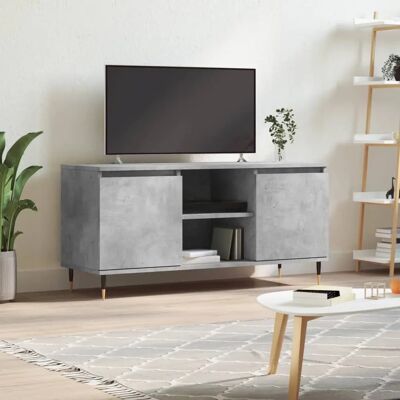 vidaXL 104x35x50 cm Beton-Grau TV-Schrank aus Ingenieurholz vidaXL 104x35x50 cm Beton-Grau TV-Schrank aus Ingenieurholz
