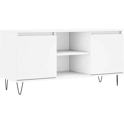 vidaXL Witte 104x35x50 cm TV Kast - Mediasysteem vidaXL Witte 104x35x50 cm TV Kast - Mediasysteem
